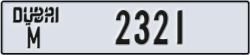 dubai - code - M - number -2321