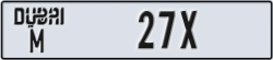 dubai - code - M - number -27X