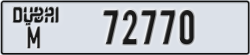 dubai - code - M - number -72770