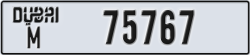 dubai - code - M - number -75767