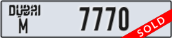 dubai - code - M - number -7770