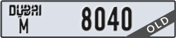 dubai - code - M - number -8040