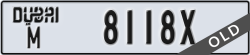 dubai - code - M - number -8118X