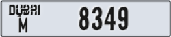dubai - code - M - number -8349