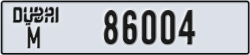 dubai - code - M - number -86004