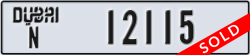 dubai - code - N - number -12115