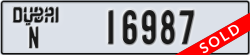 dubai - code - N - number -16987
