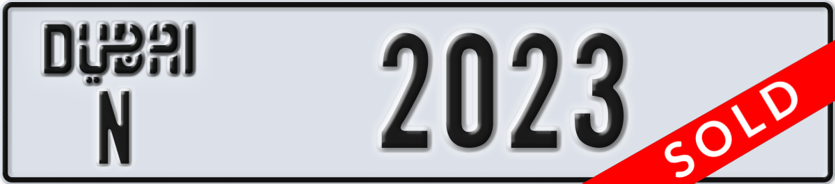 dubai License Plate Number 2023 Code N