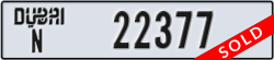 dubai - code - N - number -22377