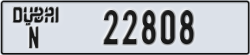 dubai - code - N - number -22808