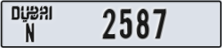 dubai - code - N - number -2587