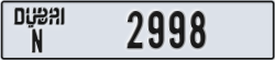 dubai - code - N - number -2998