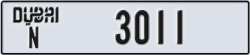 dubai - code - N - number -3011