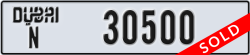 dubai - code - N - number -30500