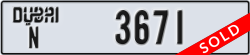 dubai - code - N - number -3671