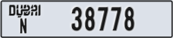 dubai - code - N - number -38778