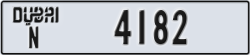 dubai - code - N - number -4182
