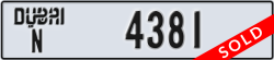 dubai - code - N - number -4381