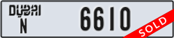 dubai - code - N - number -6610