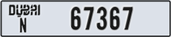 dubai - code - N - number -67367