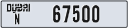 dubai - code - N - number -67500