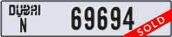 dubai - code - N - number -69694