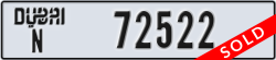 dubai - code - N - number -72522