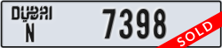 dubai - code - N - number -7398