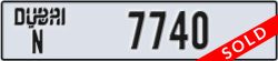 dubai - code - N - number -7740