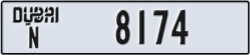 dubai - code - N - number -8174