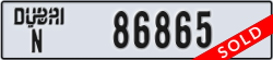 dubai - code - N - number -86865
