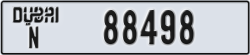 dubai - code - N - number -88498