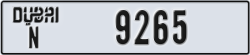 dubai - code - N - number -9265