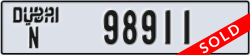 dubai - code - N - number -98911