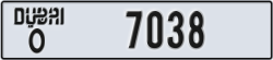 dubai - code - O - number -7038