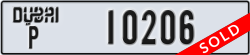 dubai - code - P - number -10206