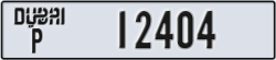 dubai - code - P - number -12404