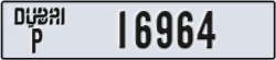 dubai - code - P - number -16964