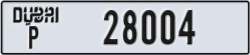 dubai - code - P - number -28004