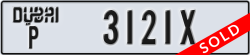 dubai - code - P - number -3121X