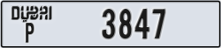dubai - code - P - number -3847