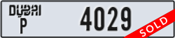 dubai - code - P - number -4029