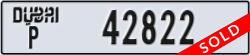 dubai - code - P - number -42822