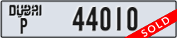 dubai - code - P - number -44010