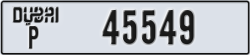 dubai - code - P - number -45549