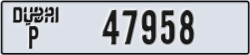 dubai - code - P - number -47879
