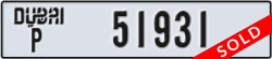 dubai - code - P - number -51852