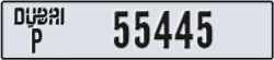 dubai - code - P - number -55445