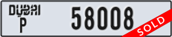 dubai - code - P - number -58008