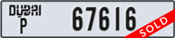dubai - code - P - number -67616